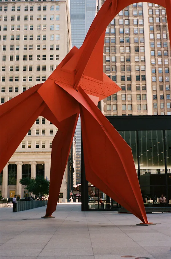 Alexander Calder's "Flamingo sculpture"